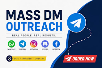 do targeted mass dm outreach, mass dm bulk messaging and social media promotion