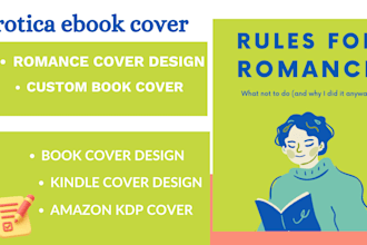 design erotica or romance ebook cover less than 24 hours