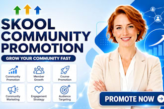 do skool community promotion member growth course setup and community marketing