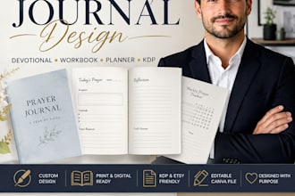 design a prayer journal, devotional workbook and christian journal