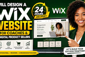 a wix website for coaches and digital product