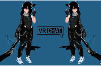 create and optimize vrchat avatar,furry avatar, vtuber model or upload  vrchat