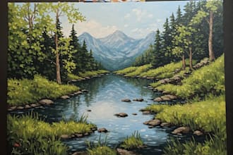 hand paint a custom landscape and portrait oil painting