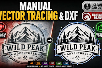 convert image to vector, manual vector tracing, and dxf files for laser