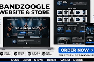 build bandzoogle website and store for your band and music career