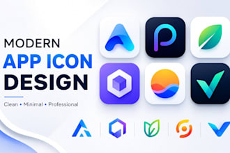 design a modern logo and app icon for your brand