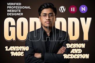 design a godaddy landing page, godaddy website design redesign
