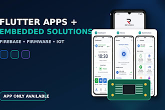 develop flutter app with firebase and iot