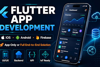 develop flutter app with firebase and iot