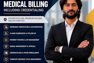 provide medical billing, rcm including credentialing services specialist