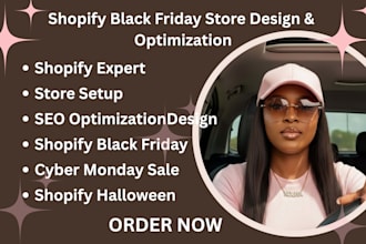design shopify black friday, cyber monday, halloween promotion, holiday sales VA