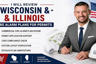 review commercial fire alarm plans for wisconsin and illinois permits