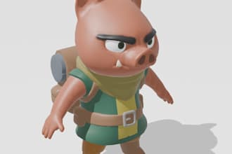 create a 3d stylized character