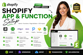 setup remix app functions shogun zipify pagefly gempages apps CSV import shopify