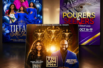 design a professional church, conference or event flyer
