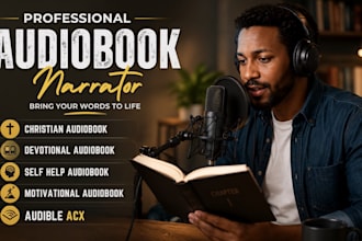 narrate christian, motivational, devotional, and self help audiobook for audible