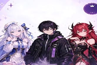 do live2d vtubermodel rigging and draw custom anime vtubermodel for vtube studio