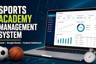 build a custom excel sports academy management system