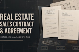 draft a professional US attorney real estate sales contract and agreement