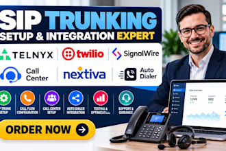 setup sip trunking with telnyx twilio signalwire call center auto dialer nextiva