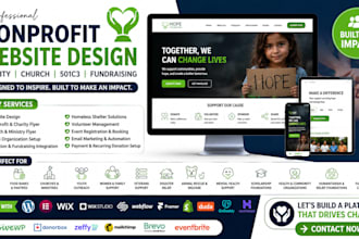 non profit charity church 501c3 homeless shelter food bank fundraising website