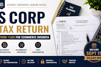 prepare s corp tax return form 1120s for ecommerce business