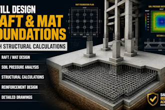 design raft and mat foundations with structural calculations