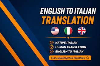 translate english to italian as a native speaker with SEO localization