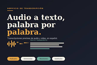 transcribiré audio o video a texto de forma rápida y precisa