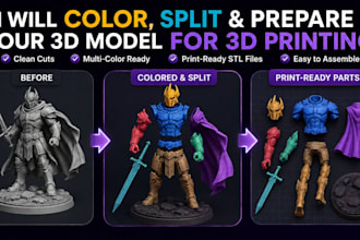 color, split and prepare your 3d model for 3d printing