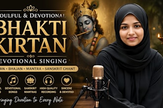 sing soulful bhakti kirtan, devotional songs, mantras and sanskrit chants