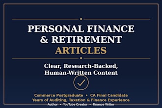 write engaging personal finance and retirement articles