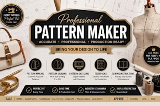 do quality digital PDF sewing pattern apparel grading for manufacturing garments