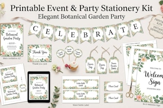 design complete printable event stationery kits