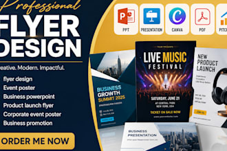 design professional flyer, poster or presentation for any business company
