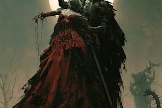 horror dark fantasy female male character desing