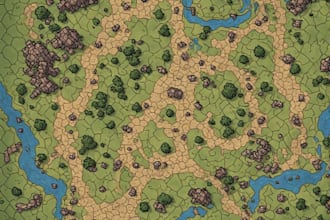 make hand drawn dnd tactical battle maps for you