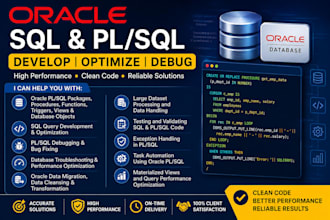 write, optimize sql queries, pl sql procedures, functions
