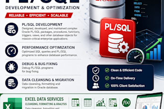 develop, debug and optimize oracle pl sql queries, programs  and excel sheets