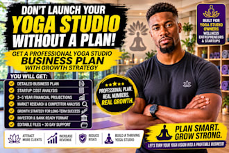 prepare a yoga studio business plan with growth strategy