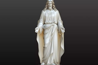 sculpt 3d christ figure,jesus stl,sacred art,catholic decor,religious statue 3mf
