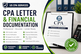 us CPA letter, CPA comfort letter, income verification