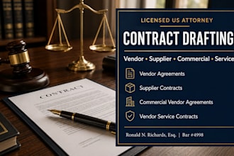 write a commercial vendor agreement for an enterprise business