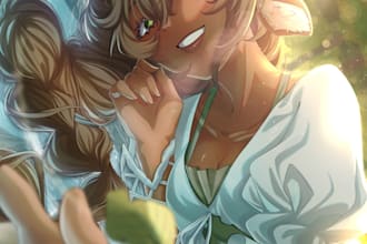 draw anime illustration art for pfp, vtuber, anime oc, fanart, banner