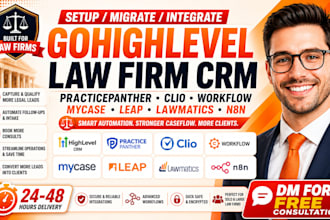 gohighlevel law firm crm practicepanther clio workflow mycase leap lawmatics n8n