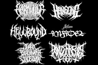 design metalcore logo with best detail for your