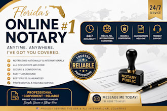notarize documents remote USA and international florida notary public