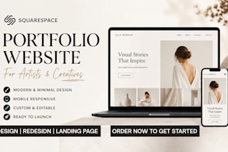 design squarespace portfolio website design squarespace landing page for artist