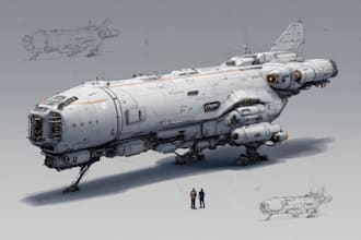 design unique sci fi spaceships and futuristic spacecraft