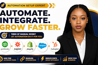 quick books  zapier  shopify salesforce hubspot  automation setup
